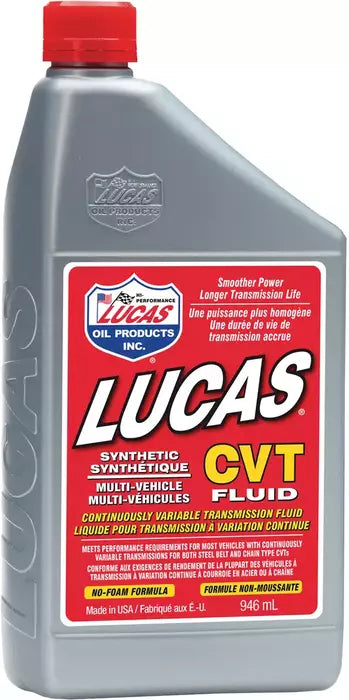 Lucas Oil Semi-Synthetic Multi-Vehicle CVT Transmission Fluid, 946-mL