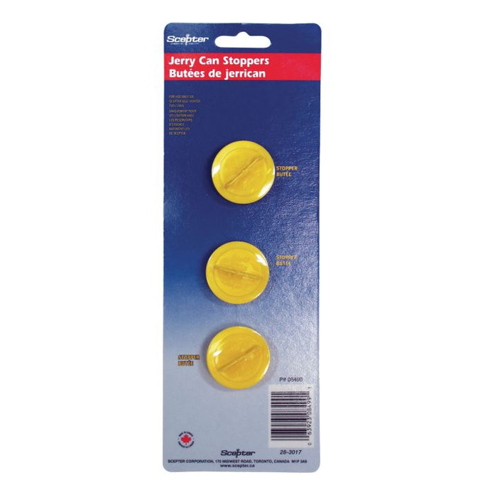 0283017 Scepter Gas Can Stoppers, 3-pk