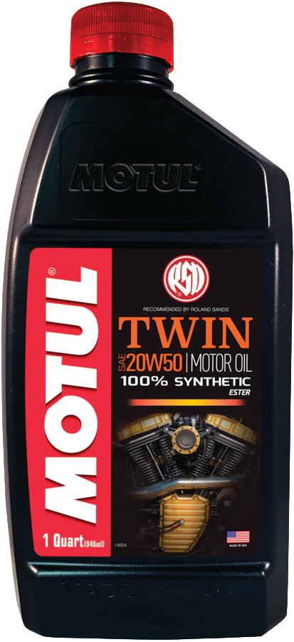 Motul Twin 20W50 Synthetic Motorcycle Motor Oil, 946-mL