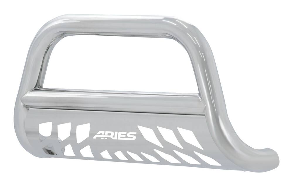 35-3014 Aries 3 Bull Bar, SS w/ Brushed SS Skid Plate