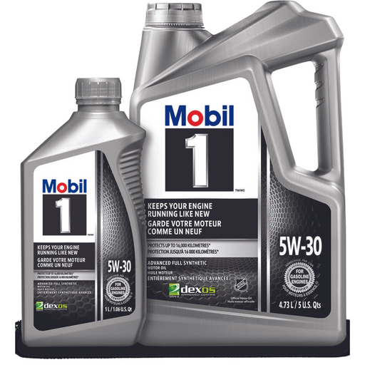 Mobil 1™ 5W30 Synthetic Engine/Motor Oil Set, 4.73-L + 1-L