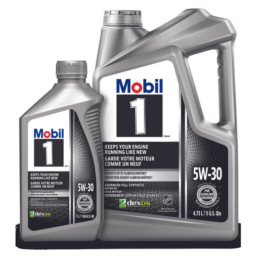 Mobil 1 Synthetic Motor Oil, 4.73L + 1L