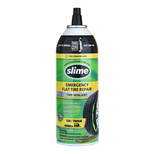 Slime® Thru-Core Emergency Flat Tire Sealant, TPMS Safe, 396-g