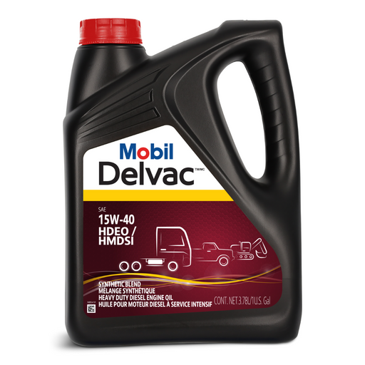 Mobil Delvac 15W-40 HDEO Synthetic Blend Diesel Engine Oil, 3.78-L