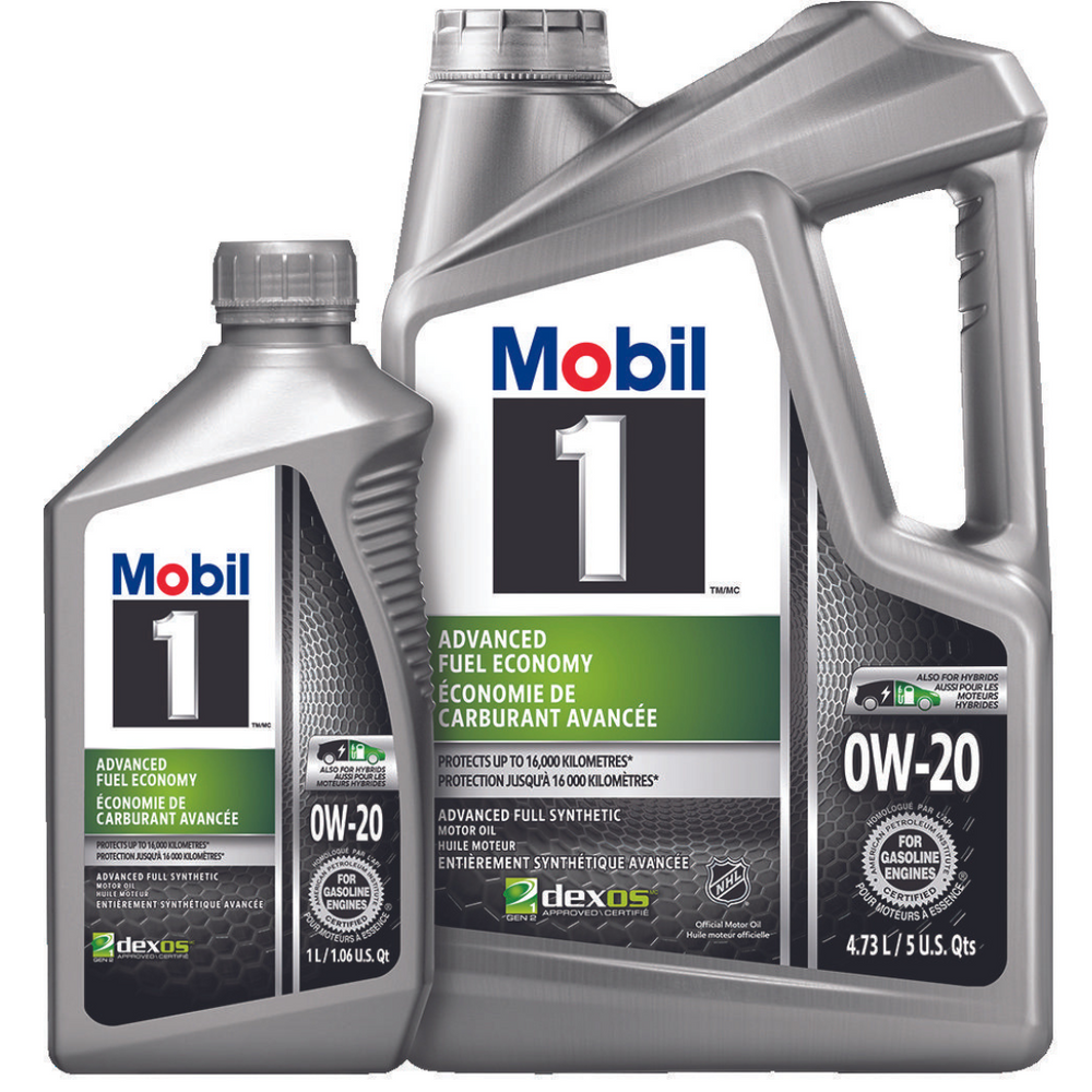 Mobil 1™ Advanced Fuel Economy 0W20 Synthetic Engine/Motor Oil Set