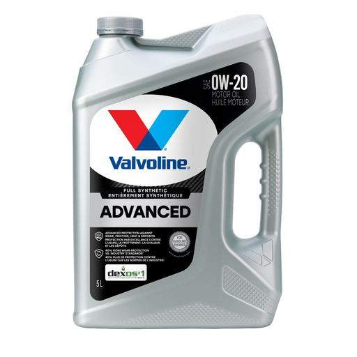 Valvoline Advanced 0W20 Full Synthetic Engine/Motor Oil, 5-L