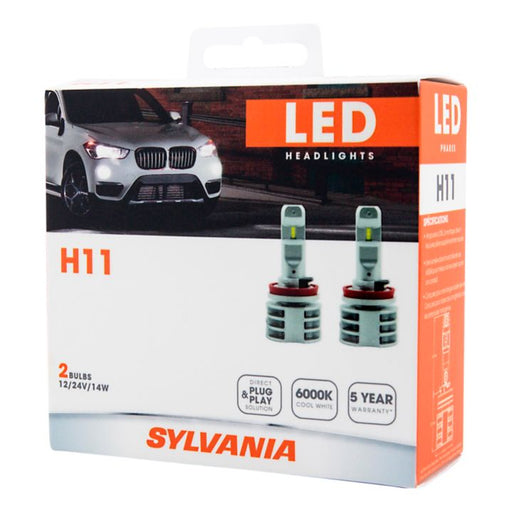 H11LED.BX2 H11 Sylvania LED Headlight Bulbs, 2-pk