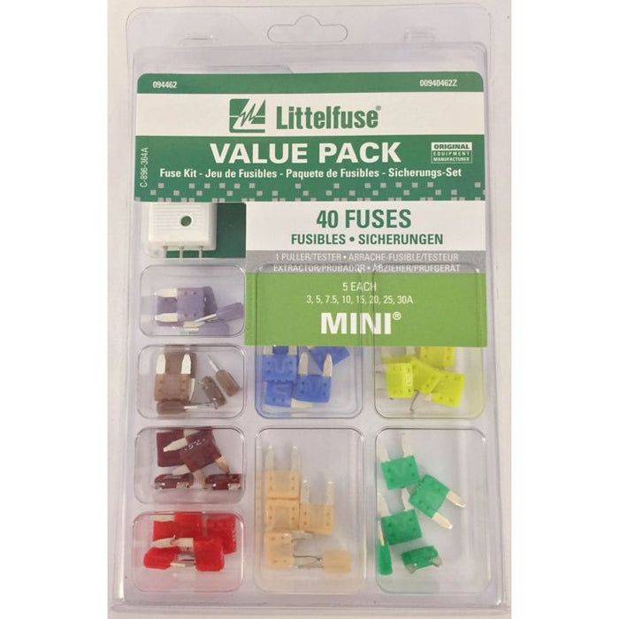 00940462Z Littelfuse Mini Fuse Kit, 40-pc