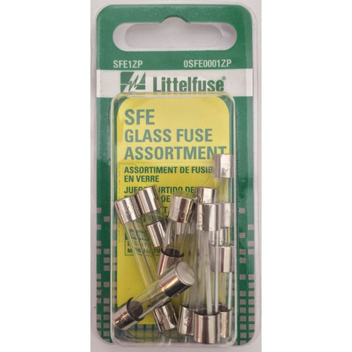 0201672 Littelfuse SFE Glass Fuse Assortment, 10-pk