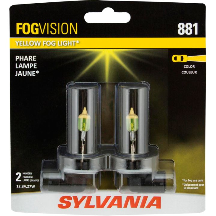 881FV.BP2 881 Sylvania FogVision® Yellow Fog Lights, 2-pk