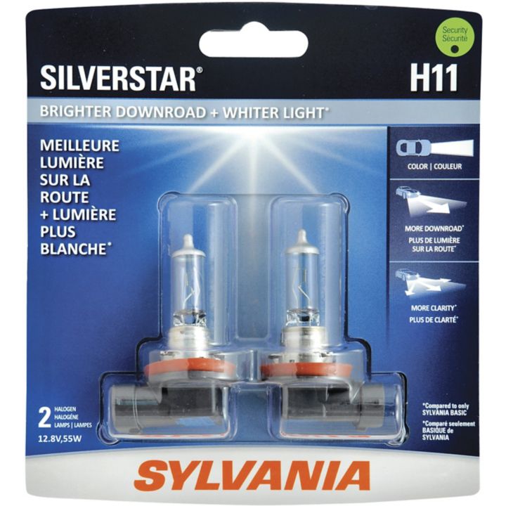 H11ST.BP2 H11 Sylvania SilverStar® Headlight Bulbs, 2-pk — Partsource