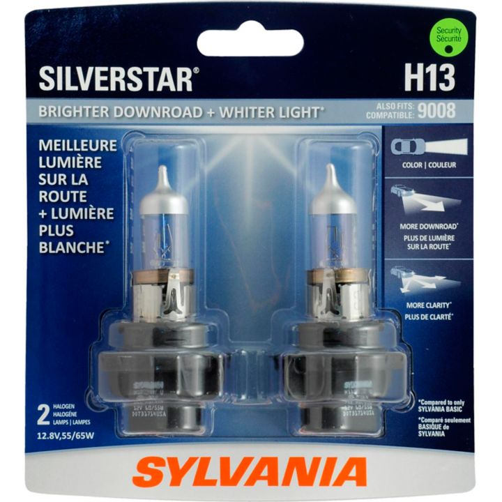 H13ST.BP2 H13 Sylvania SilverStar® Headlight Bulbs, 2-pk