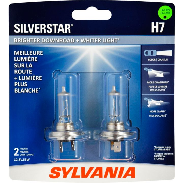 H7ST.BP2 H7 Sylvania SilverStar® Headlight Bulbs, 2-pk