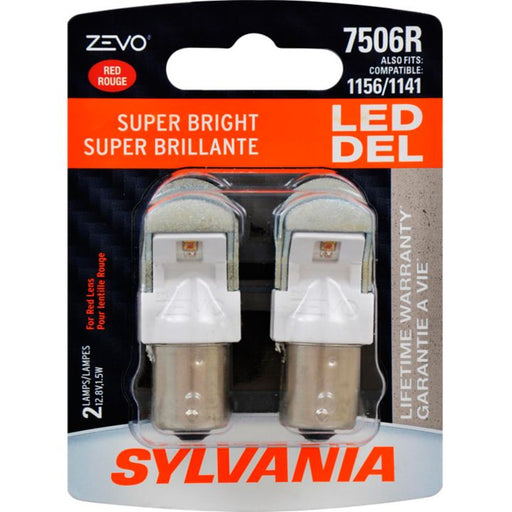 7506RLED.BP2 7506R Red Sylvania ZEVO® LED Mini Bulbs