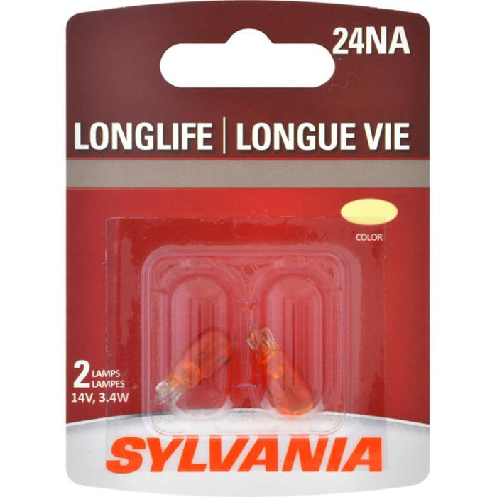24NALL.BP2 24NA Amber Sylvania Long Life Mini Bulbs