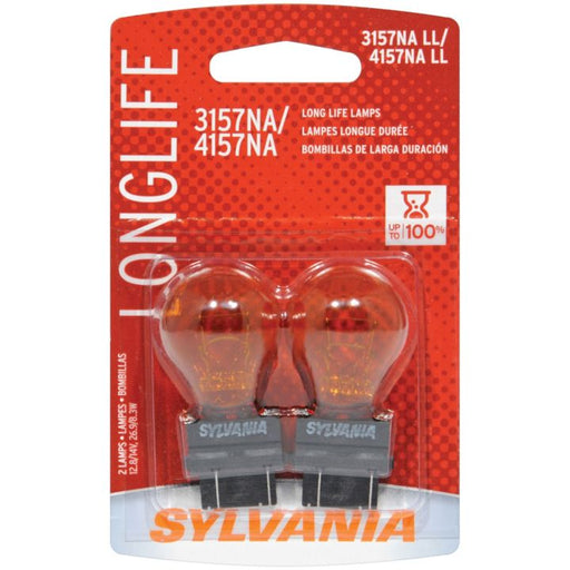 4157NALL.BP2 4157NA Amber Sylvania Long Life Mini Bulbs