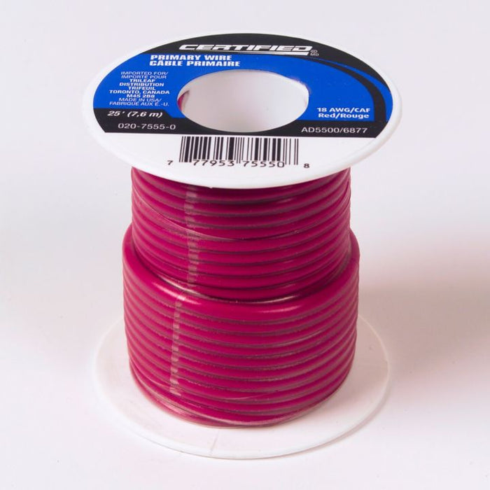 Certified 18 AWG, 25-ft