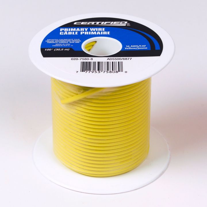 0207580 16 AWG Yellow 100-ft