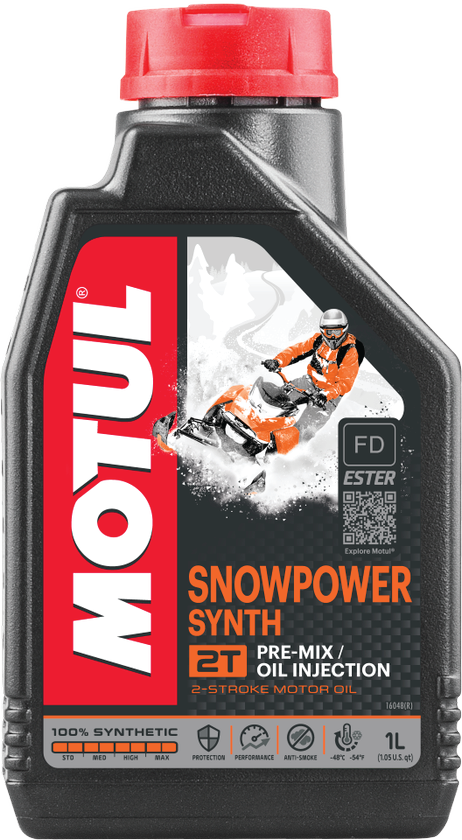 Motul Snowpower Synth 2T 2-Cycle Synthetic Motor Oil, 1-L