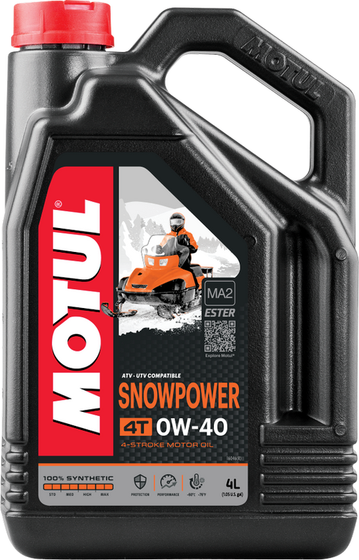 Motul Snowpower 0W40 4T 4-Cycle Synthetic Motor Oil, 4-L