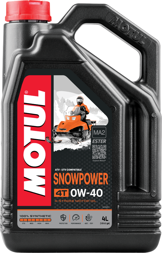 Motul Snowpower 0W40 4T 4-Cycle Synthetic Motor Oil, 4-L