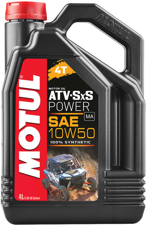 Motul 10W50 Synthetic ATV/UTV Oil, 4-L