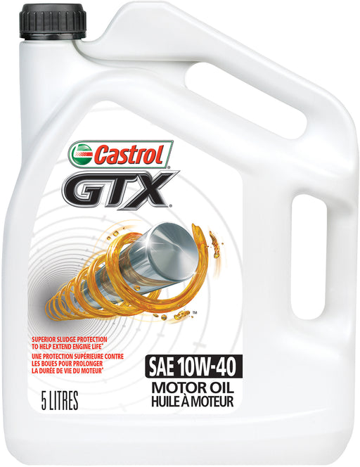 Castrol GTX 10W40 Conventional Motor Oil, 5 L
