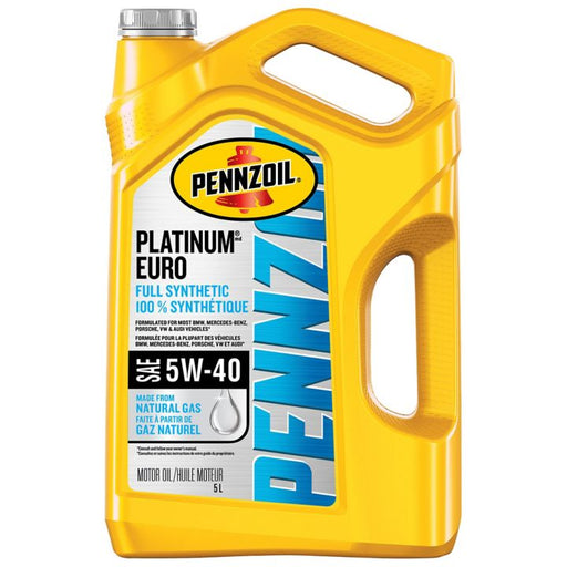 Pennzoil Platinum Euro 5W40 Synthetic Engine/Motor Oil, 5-L