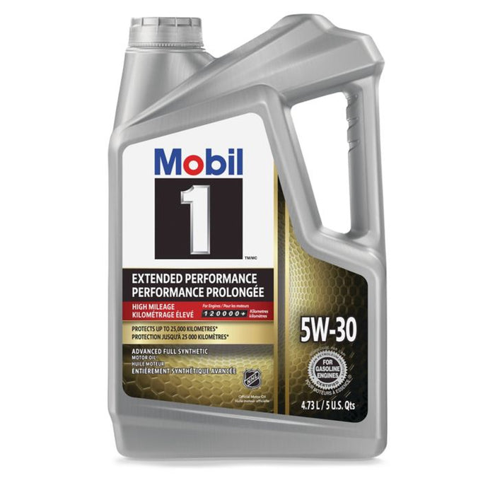 Mobil 1 EP High Mileage 5W30 Synthetic Motor Oil, 4.73L