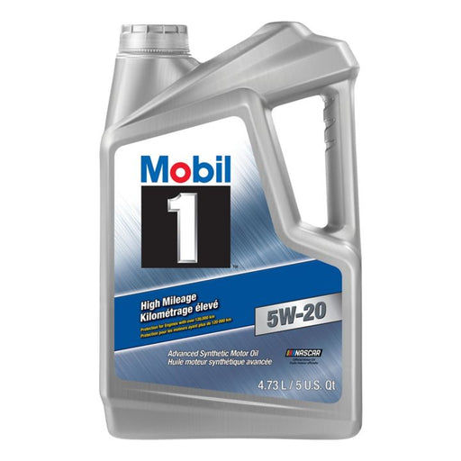 Mobil 1 5W20 Synthetic High Mileage Oil, 4.73L