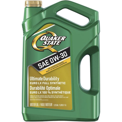 Quaker State Euro LX Full Synthetic Engine Oil, 0W30, 5-L