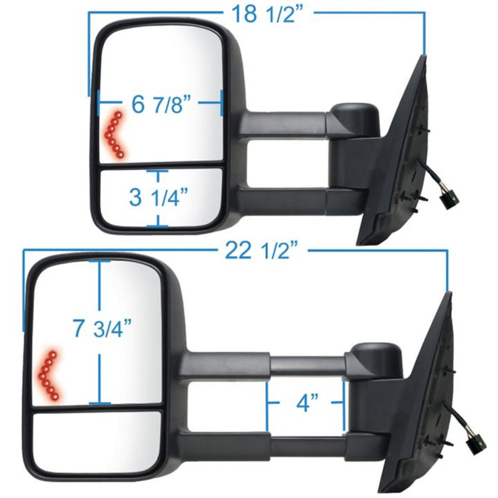 62093G K-Source 2007-2011 GM Towing Mirrors, Heated, Passenger Side