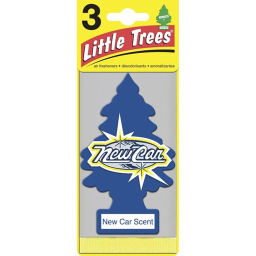 0370607 Little Trees Hanging Tree Air Freshener, New Car, 3-pk
