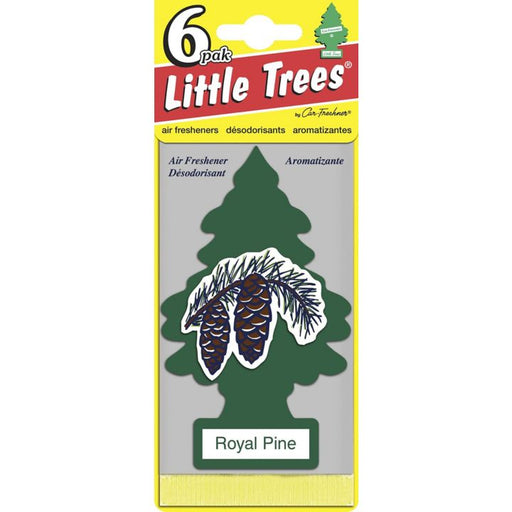 U6P-60101 Little Trees Hanging Air Freshener, Royal Pine, 6-pk