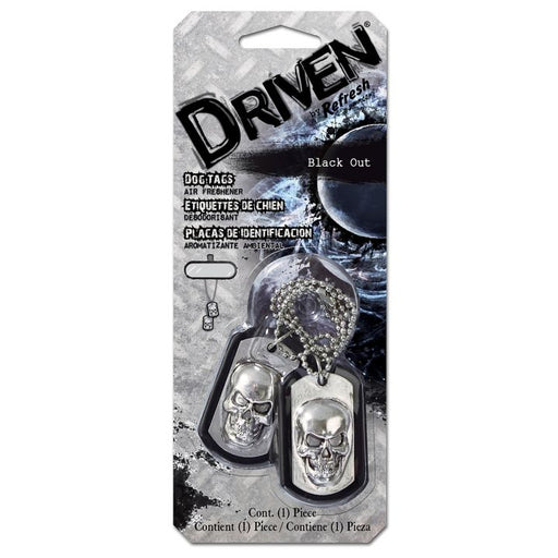 76107 Driven Dog Tags Air Freshener, Black Out