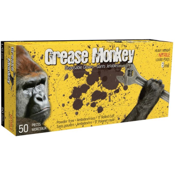 Grease Monkey 8 Mill Nitrile Glove, 50-pk
