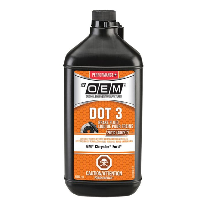 0381913 OEM DOT 3 Brake Fluid, Domestic, 486 Degrees, 946-mL