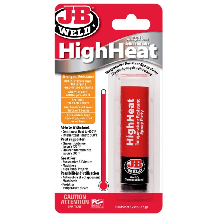 8297F J-B Weld High-Heat Epoxy Putty Stick, 57-g