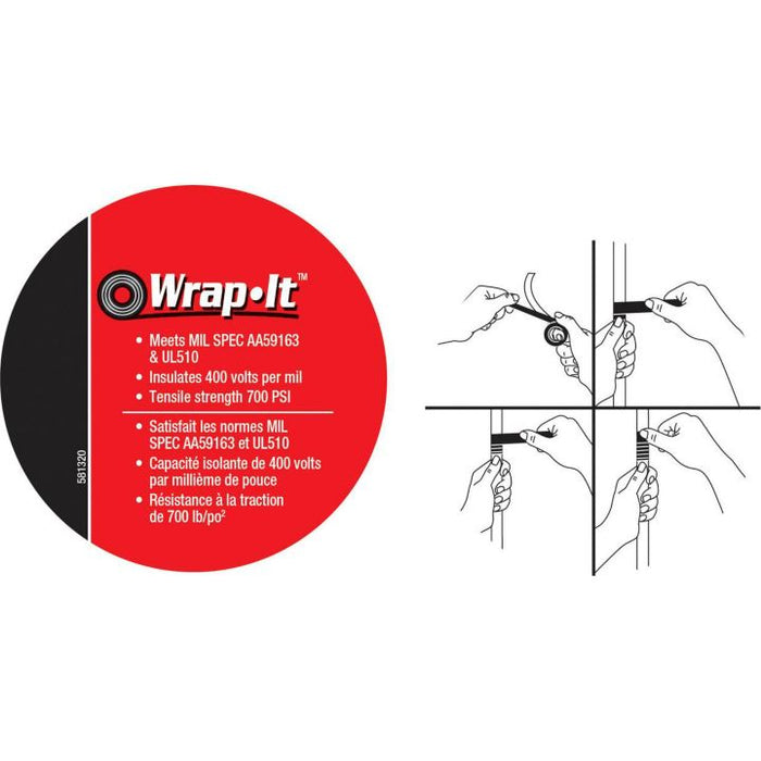 PD00095 Permatex® Spider Patch™ Wrap-It™ Self-Fusing Repair Tape, 1-in x 10-in