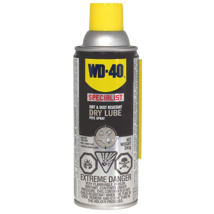 01209 WD-40 Specialist Dirt & Dust Resistant Dry Lube PTFE Spray, 283-g