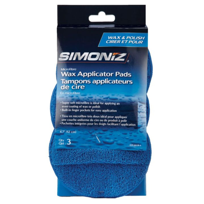 0398028 Simoniz Microfibre Wax Applicator Pads, 3-pk
