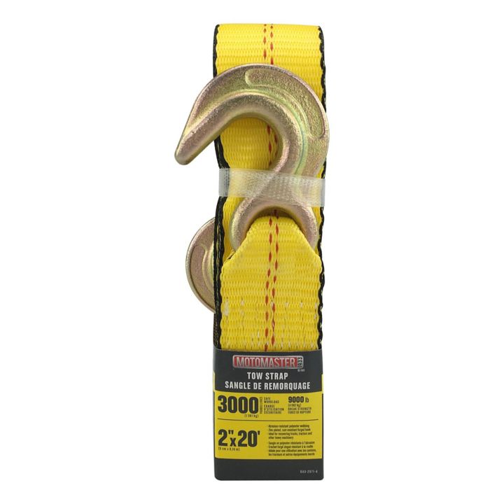 1891400 9,000-lb Tow Strap with Hooks, 2-in x 20-ft