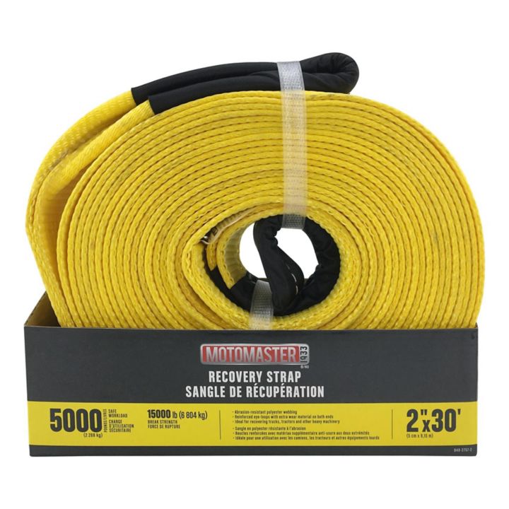 CA831 15,000-lb Recovery Strap with Loop Ends, 2-in x 30-ft