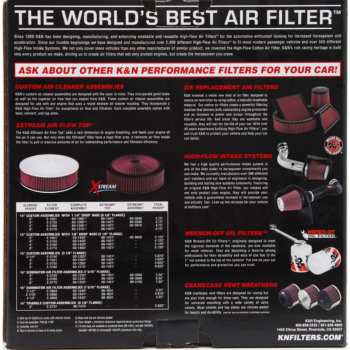 60-1280 K&N 60-1280 Air Filter