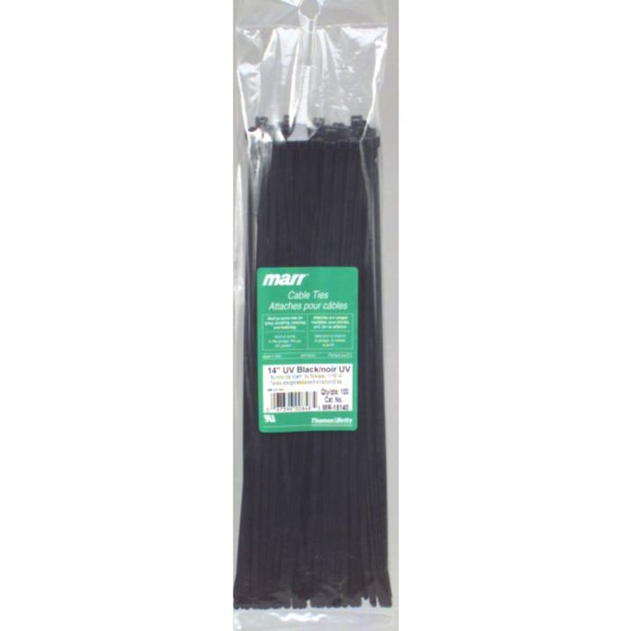 MR-15140 14-in Cable Ties, Black, 100-pk