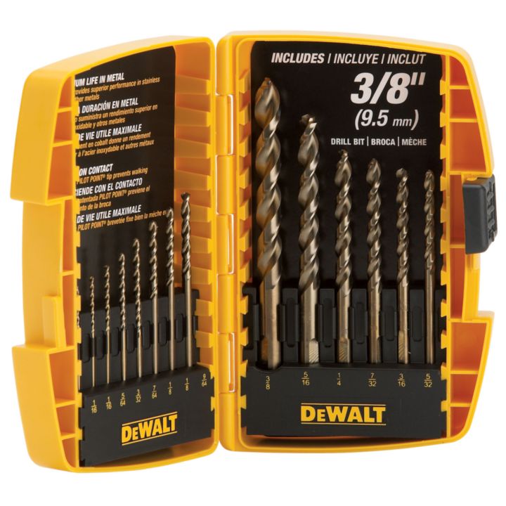 DW1263 DEWALT 13-piece Cobalt Drill Bit Set