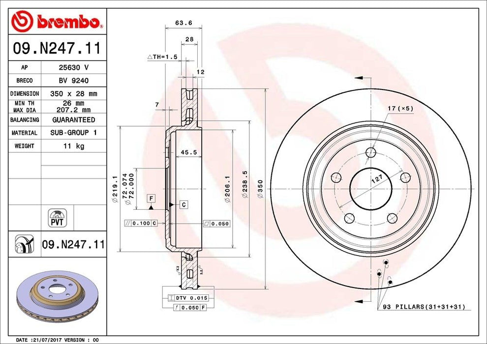 09.N247.11 Brembo Brake Rotor — Partsource
