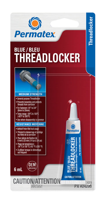 Permatex® Blue Medium Strength 242 Threadlocker, 6mL Tube