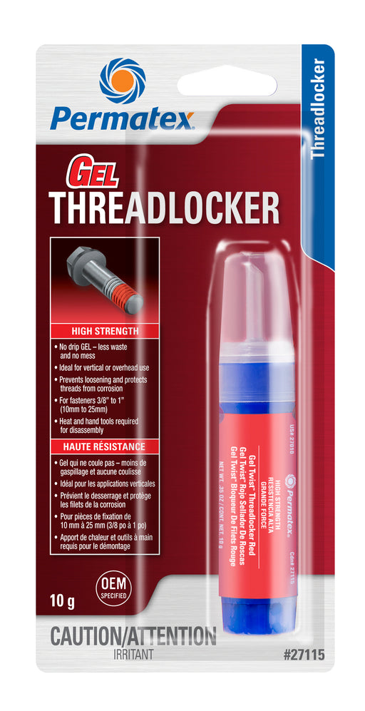 Permatex® Red GEL High Strength 271 Threadlocker, 10g Tube