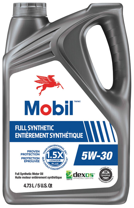 Mobil Full Synthetic 5W-30 Motor Oil, 4.73L